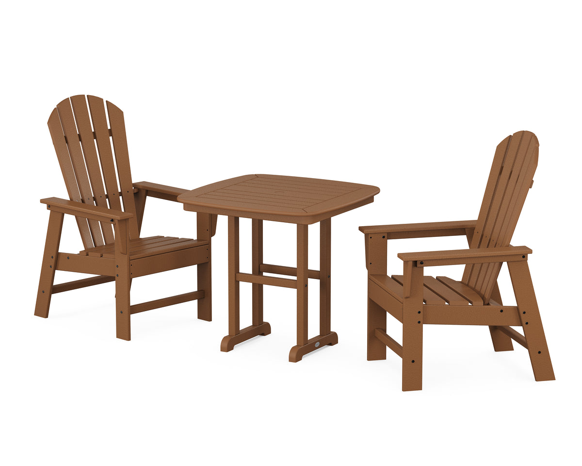 POLYWOOD South Beach 3-Piece Dining Set in Teak