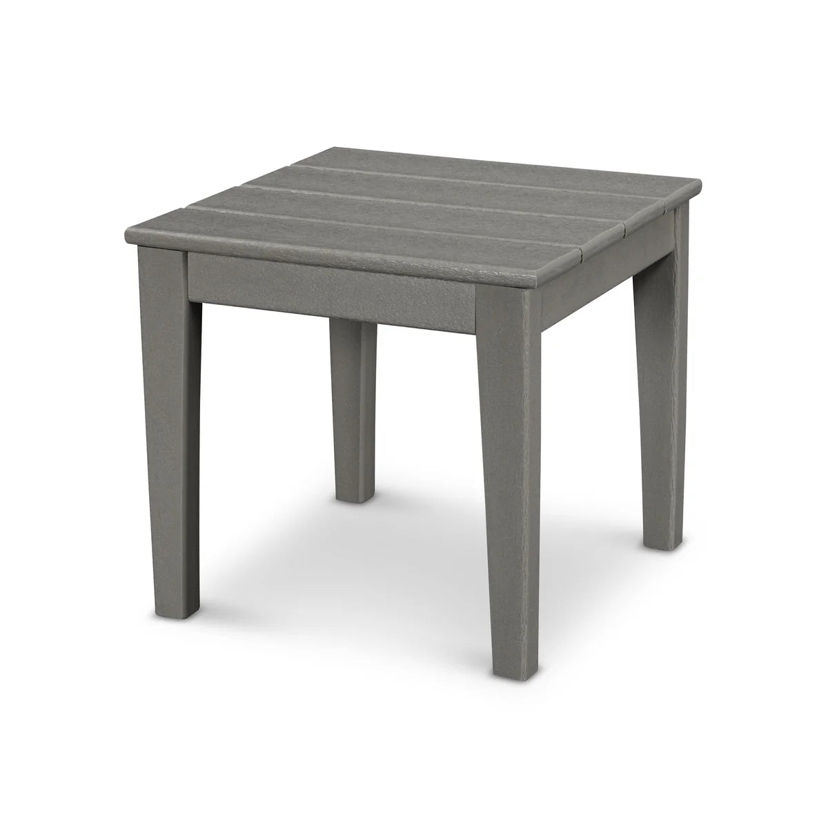 Gray square table on a white background