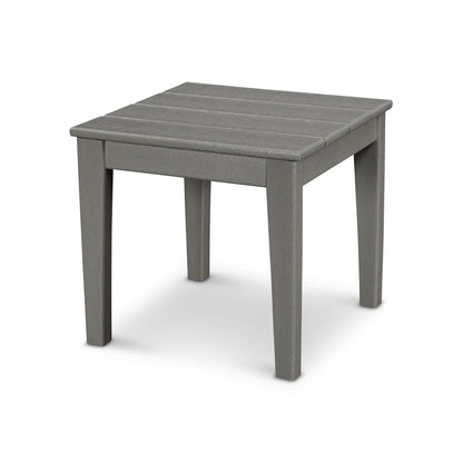 Gray square table on a white background