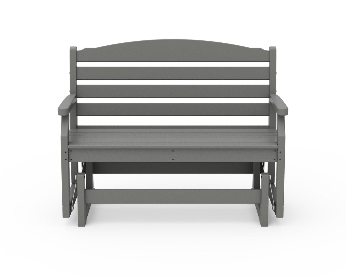 Additional angle of the POLYWOOD Savannah 48" Glider in Slate Grey