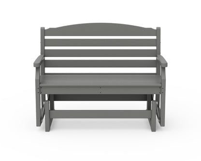 Additional angle of the POLYWOOD Savannah 48" Glider in Slate Grey