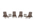 POLYWOOD Nautical Chaise 6-Piece Set with Wheels in Mahogany