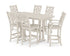 POLYWOOD Country Living Wovendale 7-Piece Bar Set with Trestle Legs in Sand