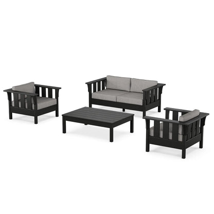 POLYWOOD Acadia 4-Piece Deep Seating Set with Sofa