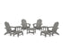 POLYWOOD Vineyard Grand Adirondack 9-Piece Conversation Set in Slate Grey