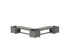POLYWOOD 48" Vineyard L-Shaped Planter Bench Corner Set in Slate Grey