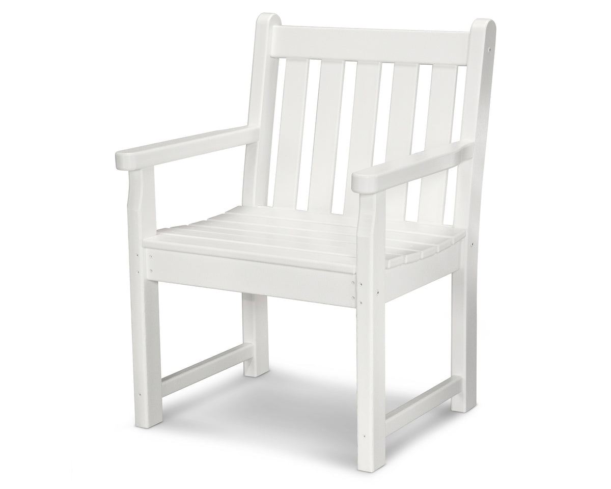 POLYWOOD Traditional Garden Arm Chair in White