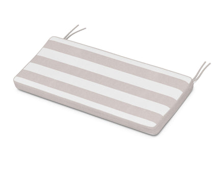 POLYWOOD Chinoiserie 48" Bench Seat Cushion in Cabana Stripe Dune Burlap