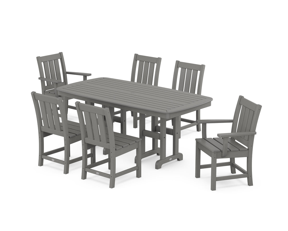 POLYWOOD Oxford 7-Piece Dining Set in Slate Grey
