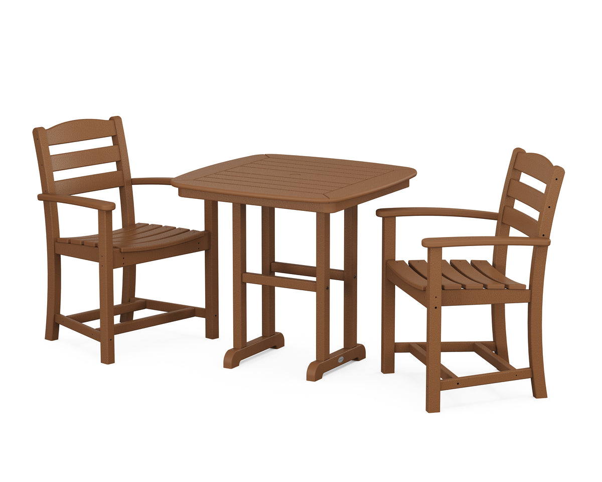 POLYWOOD La Casa Café 3-Piece Dining Set in Teak