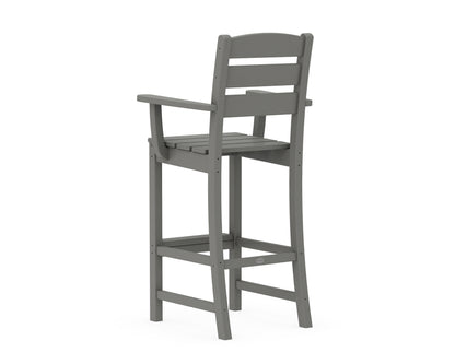 Additional angle of the POLYWOOD Lakeside Bar Arm Chair in Slate Grey