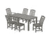 POLYWOOD Cottage 7-Piece Parsons Dining Set in Slate Grey