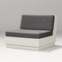POLYWOOD Elevate Modular Armless Chair in Vintage White / Ash Charcoal