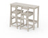 POLYWOOD Modern Studio Plaza Bar Chair 3-Piece Balcony Set in Sand
