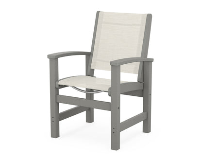 POLYWOOD Coastal Dining Chair in Slate Grey / Parchment