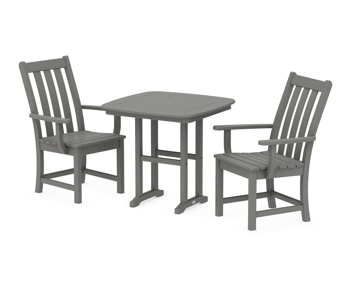 POLYWOOD Vineyard 3-Piece Dining Set in Slate Grey