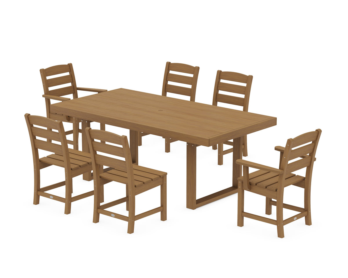 POLYWOOD Lakeside 7-Piece Dining Set - 39" x 78" Table in Natural