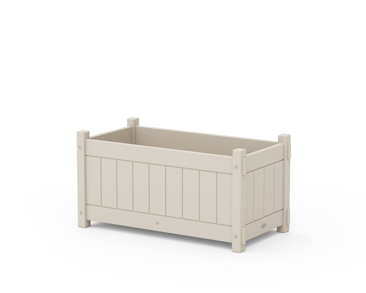POLYWOOD Vineyard Rectangle Double Planter Box in Sand