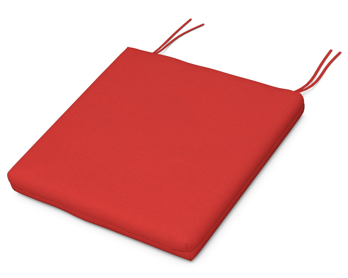 POLYWOOD Seat Cushion - 17.25"D x 22"W x 2.5"H in Crimson Linen