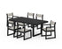 POLYWOOD EDGE Sling 7-Piece Dining Set in Black / Birch