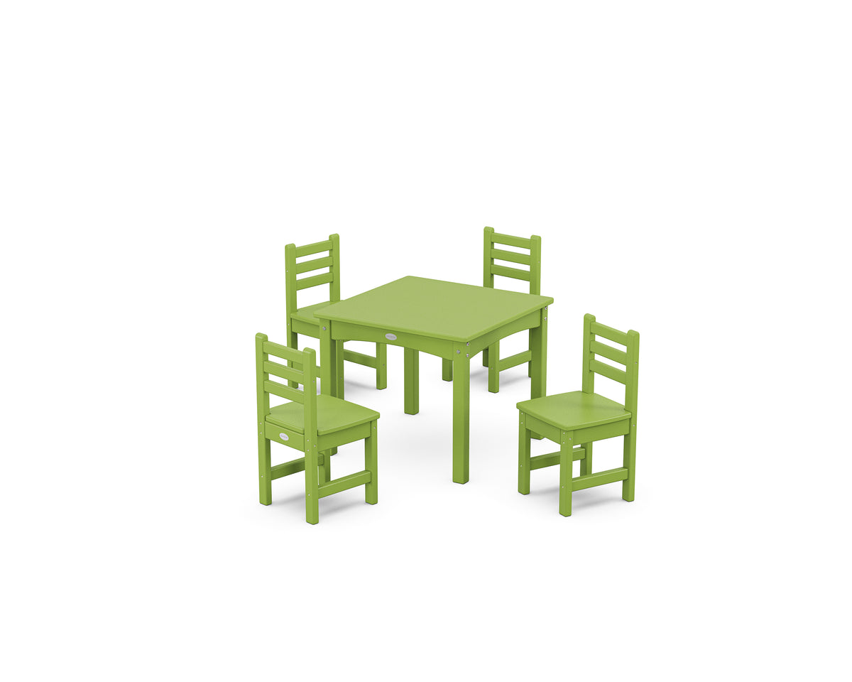 POLYWOOD Lakeside Toddler 5-Piece Dining Set in Lime