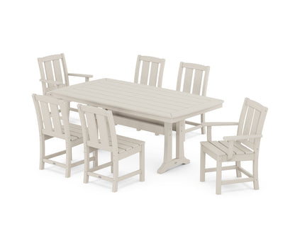 POLYWOOD Mission 7-Piece Dining Set with Trestle Legs in Sand