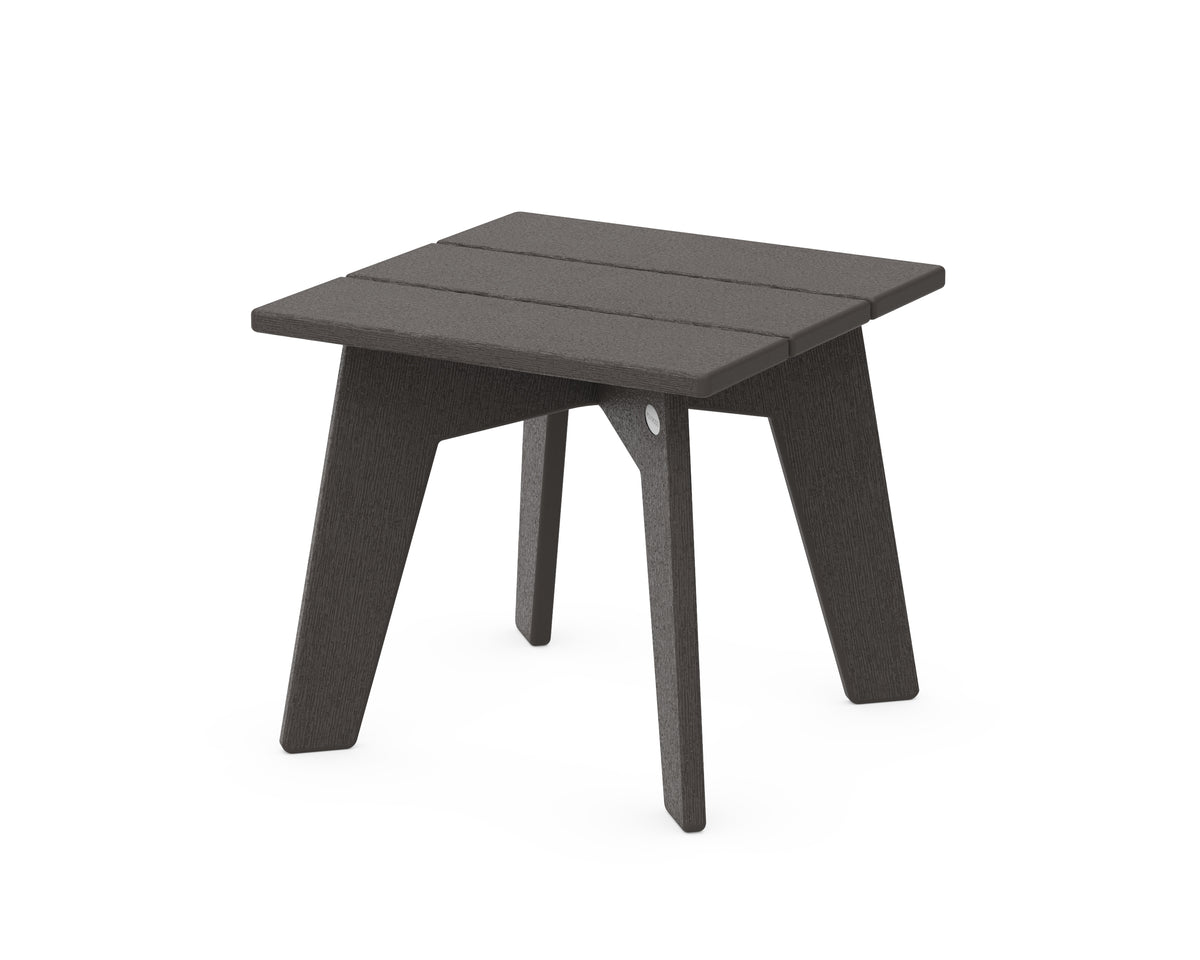 POLYWOOD Riviera Modern Side Table in Vintage Coffee