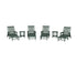 POLYWOOD Vineyard 6-Piece Chaise with Arms Set in Green