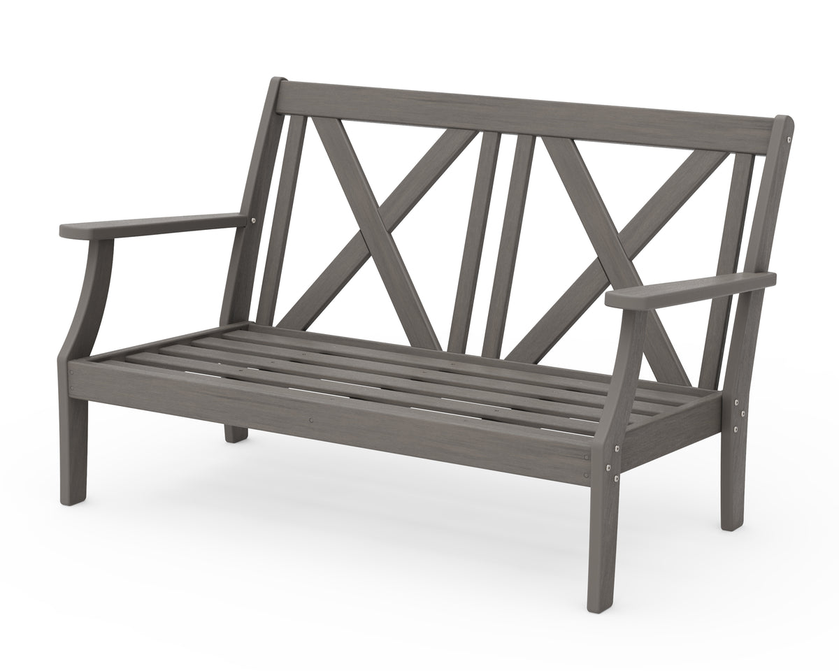POLYWOOD Braxton Deep Seating Loveseat Frame in Driftwood