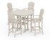 POLYWOOD Palm Coast 5-Piece Round Bar Set in Sand