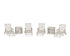 POLYWOOD Chippendale 6-Piece Chaise Set with Umbrella Stand Accent Table in Sand