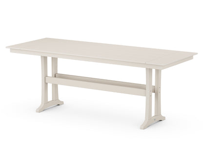 POLYWOOD Farmhouse Trestle 38" x 96" Counter Table in Sand
