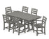 POLYWOOD La Casa Café 7-Piece Farmhouse Dining Set in Slate Grey