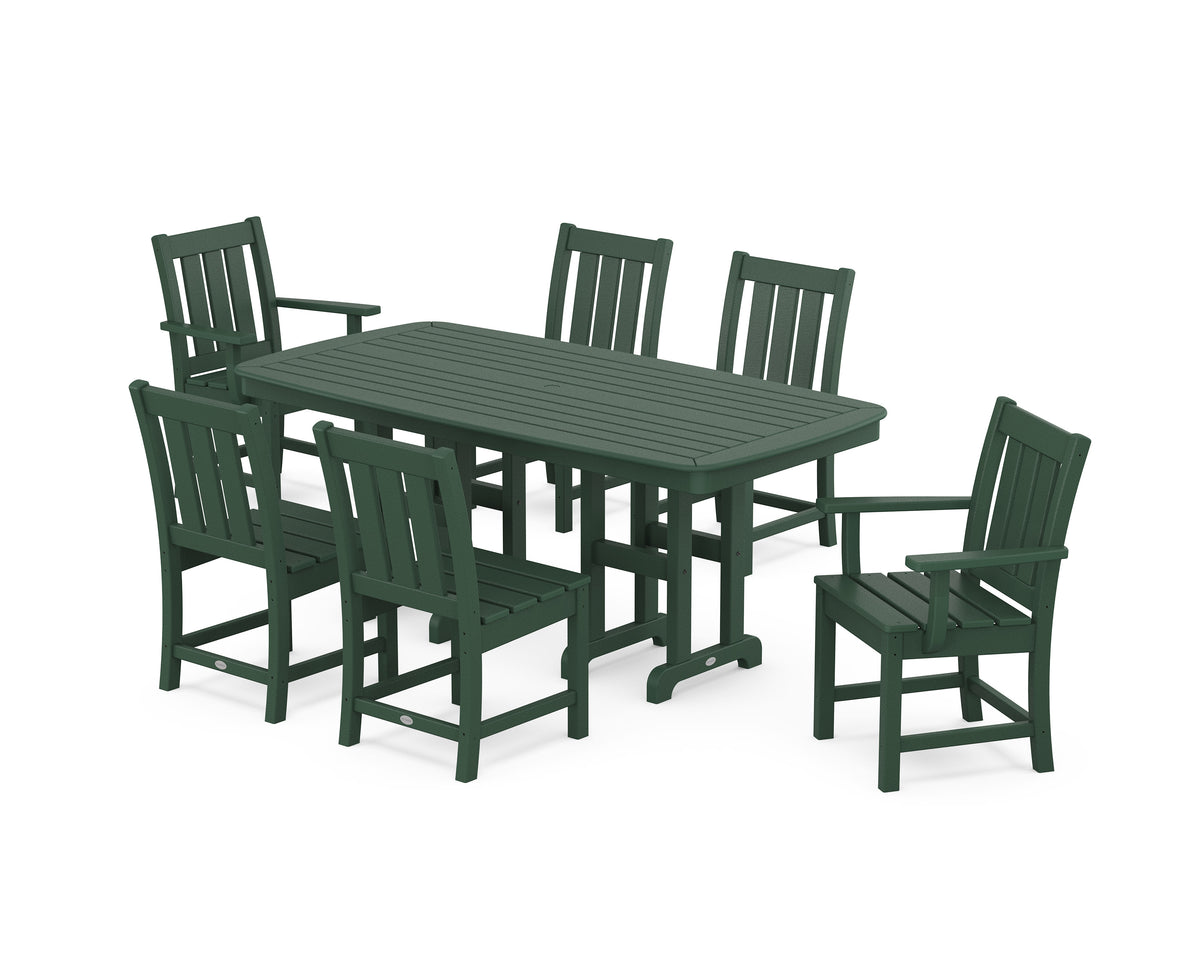 POLYWOOD Oxford 7-Piece Dining Set in Green