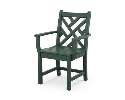 POLYWOOD Chippendale Dining Arm Chair in Green