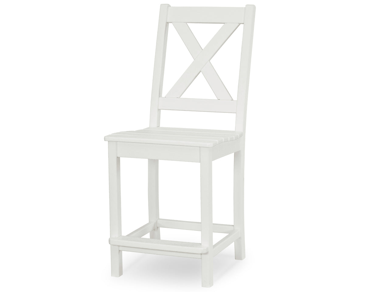 POLYWOOD Braxton Counter Side Chair in Vintage White
